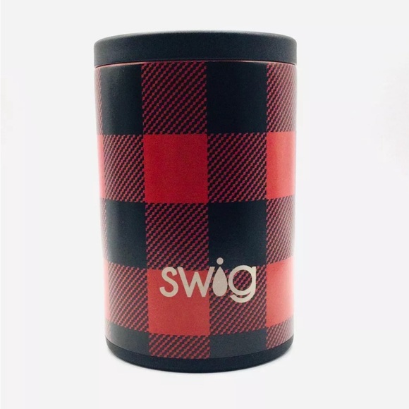 Swig Life Standard Can Bottle Cooler, Stainless Steel, Buffalo Plaid New - Picture 4 of 4